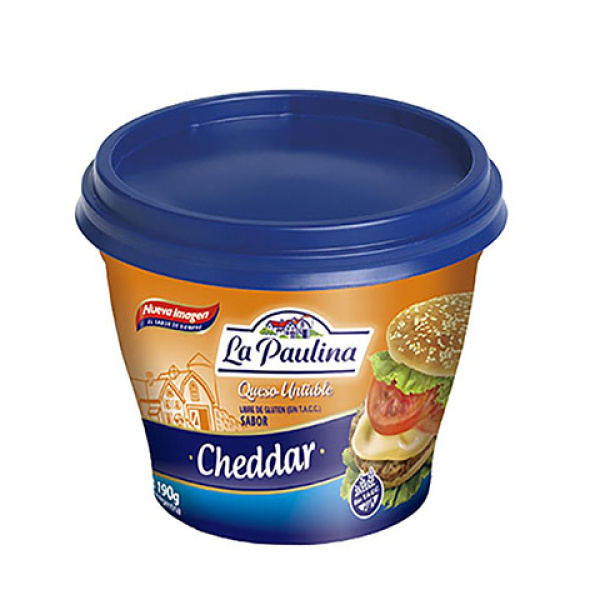 La paulina queso untable x190g cheddar