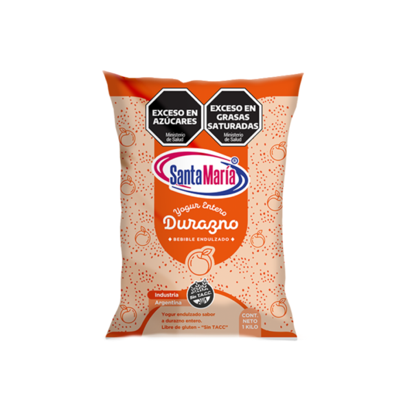 Santa maria yogur x1l durazno