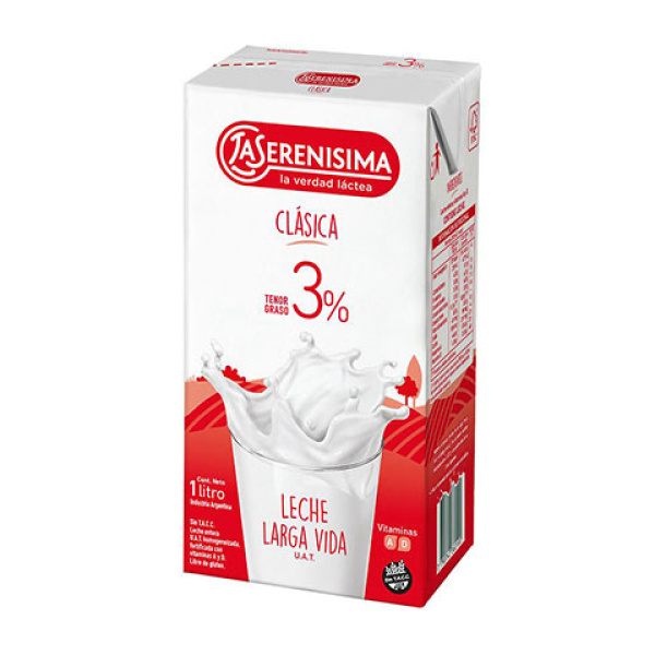 L s leche larga vida entera fort 3% x1l