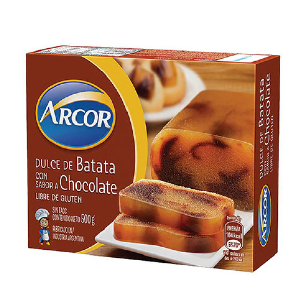 Arcor dulce batata x500 choc.estuch.