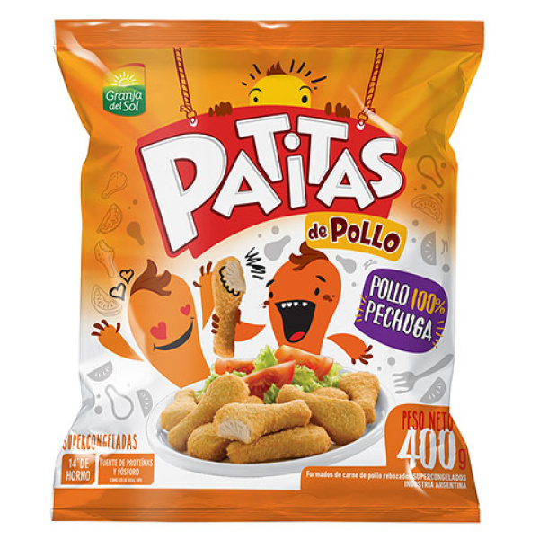 Granja del sol patitas pollo x400g