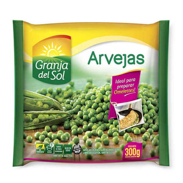 Granja del sol arvejas x300g