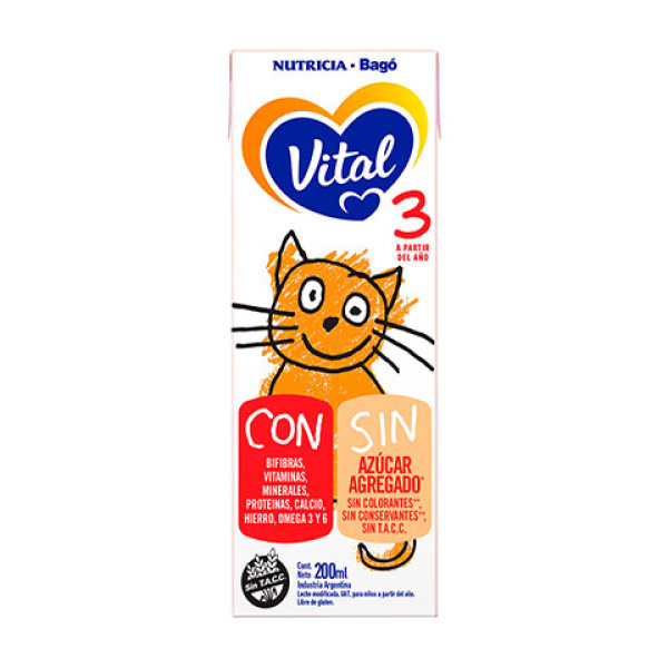 Vital leche infantil 3 x200ml