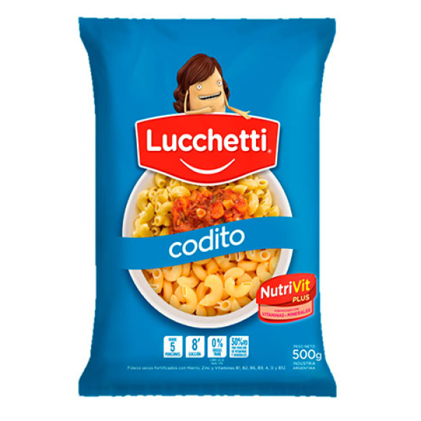 Lucchetti fideos 500g coditos