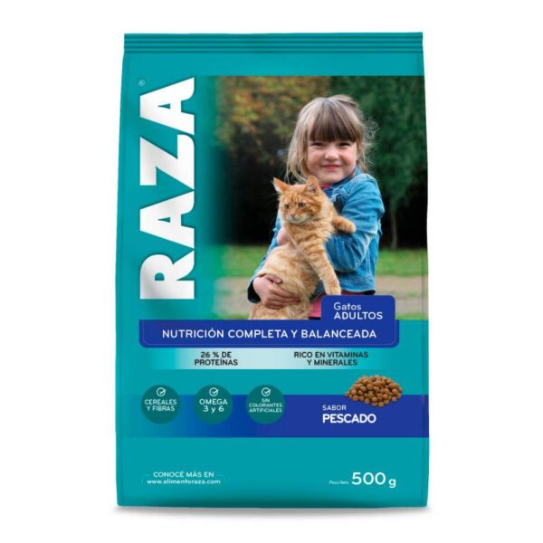 Raza alimento gato x500g pescado
