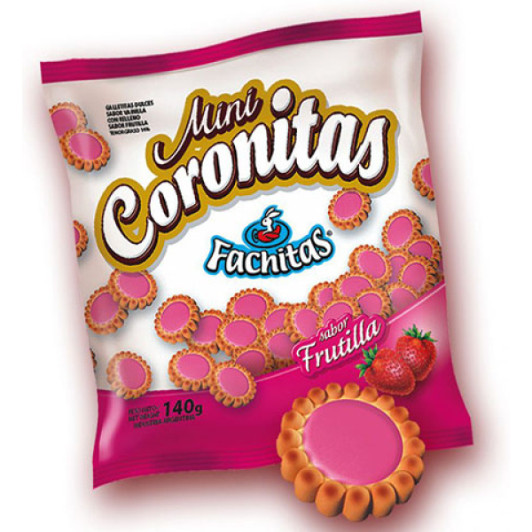 Fachitas minicoronitas 140g frutilla