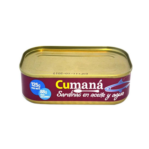 Cumana sardinas x125 aceite y agua
