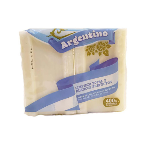Argentino jabon pan blanco x2u
