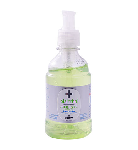 Porta bialcohol gel x 250ml aloe