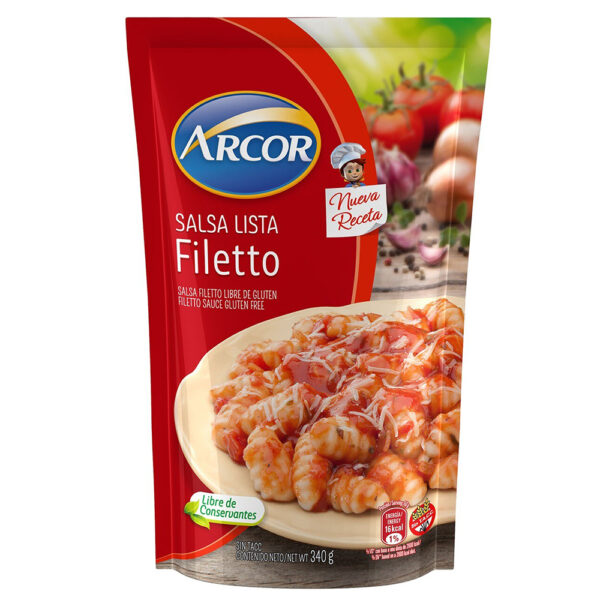 Arcor salsa x340g filetto d/p
