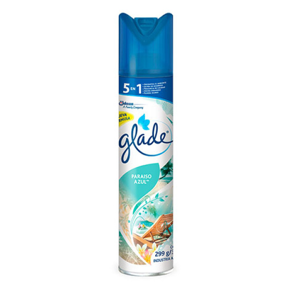 Glade aerosol 380cc paraiso azul