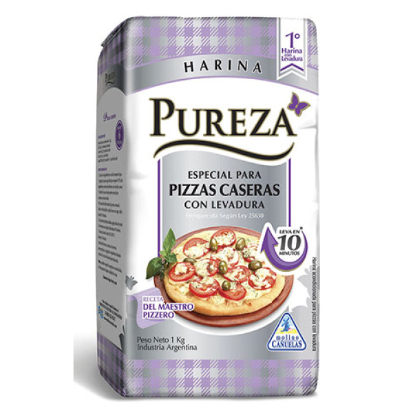 Pureza harina p/pizza c/lev x 1 kg