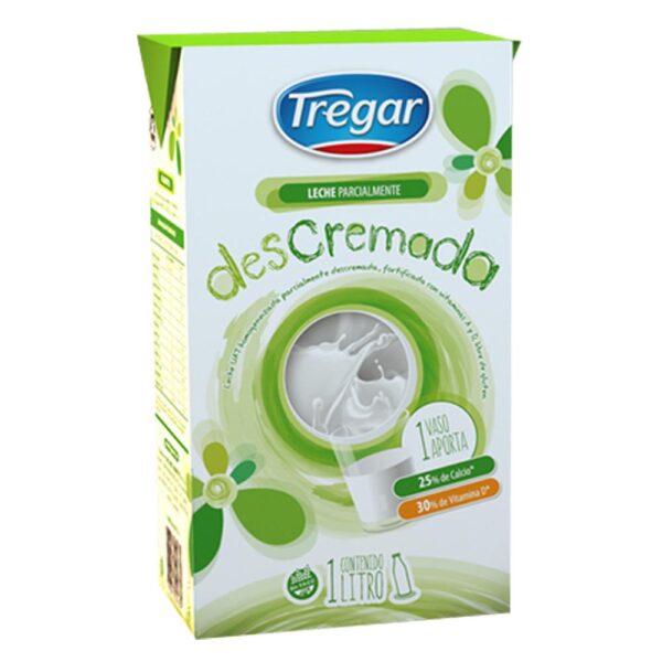 Tregar leche descremada x1l