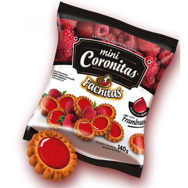 Fachitas minicoronitas 140g frambuesa