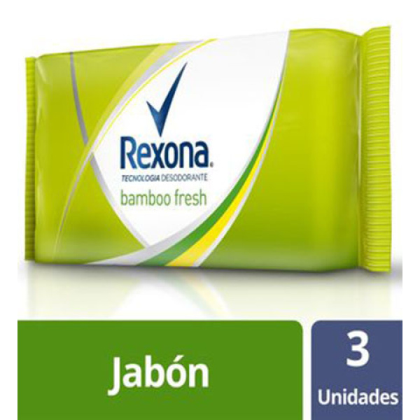 Rexona jabon toc 3x120g bamboo fresh