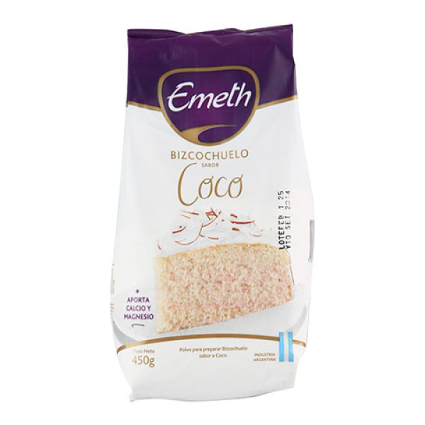 Emeth bizcochuelo coco x450g