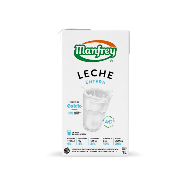Manfrey leche entera uat x1l