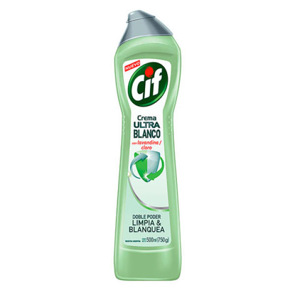 Cif crema 750g ultra blanco c/lavan-cloro