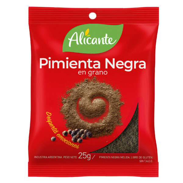 Alicante pimienta negra grano x25g