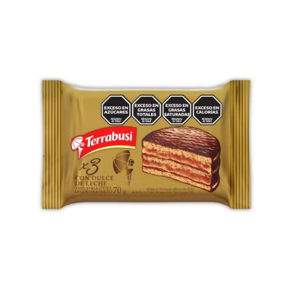 Terrabusi alfajor x70g triple cho. terra