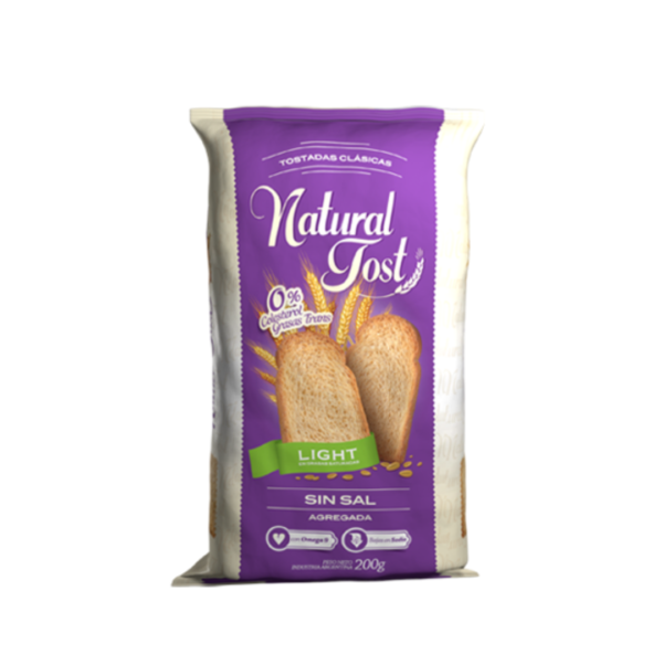 Natural tost tostadas x200g sin sal