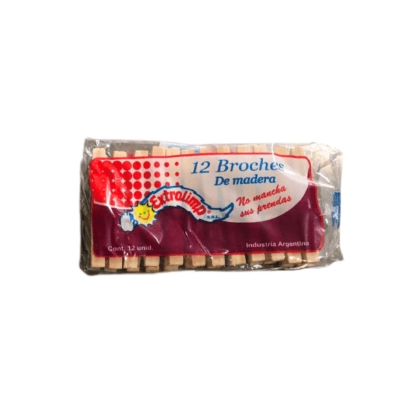 Extralimp broches x 12 madera