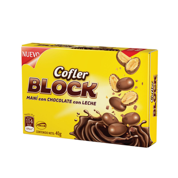 Cofler block x 40g mani c/chocolate