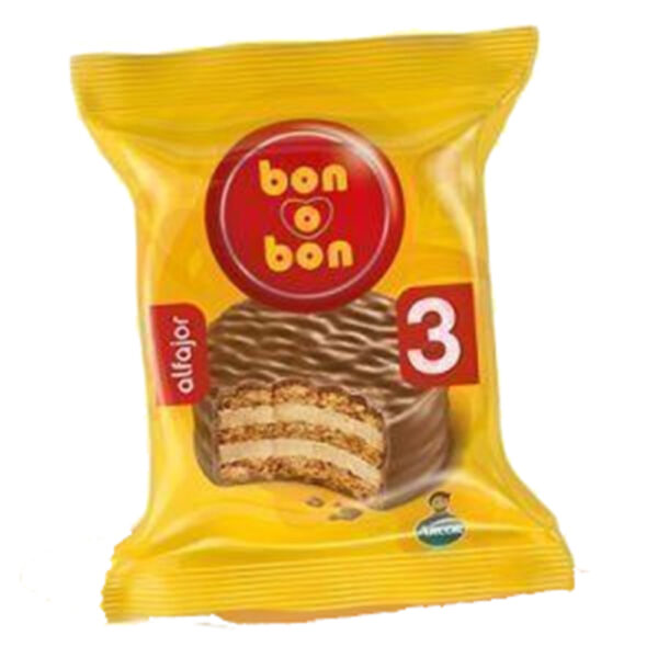 Bon o bon alfajor triple x60g negro