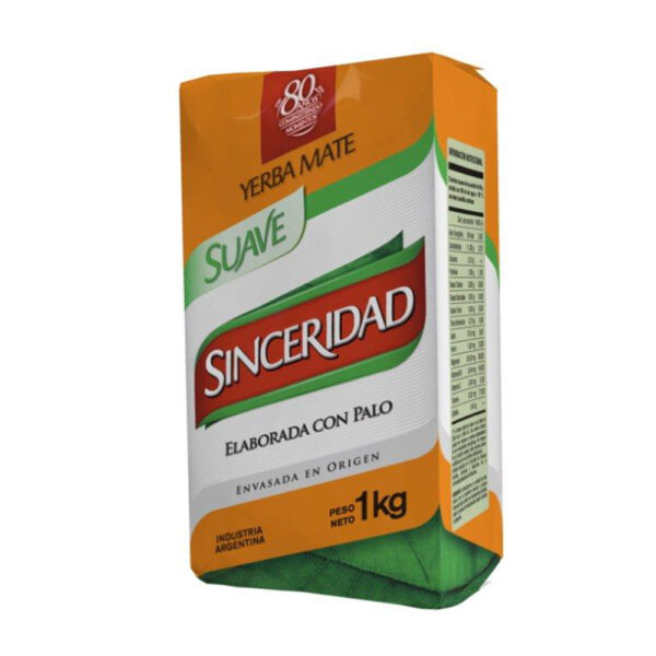 Sinceridad yerba x 1kg suave c/palo