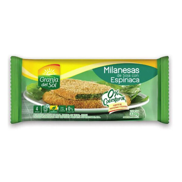 Granja del sol milanesas soja c/esp 330g