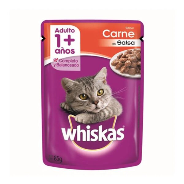 Whiskas pouch adul carne x85g