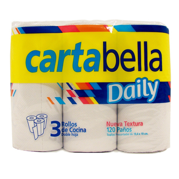 Carta bella papel rollo cocina x3u daily