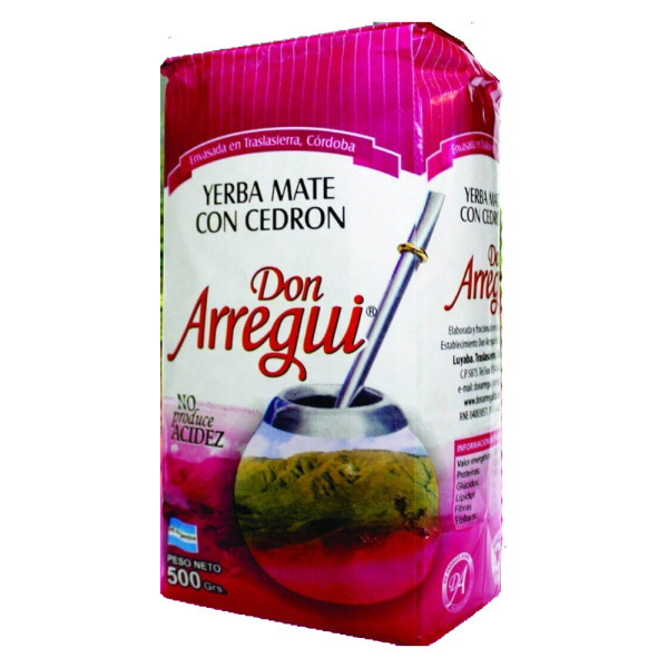Don arregui yerba mate c/cedron x500g