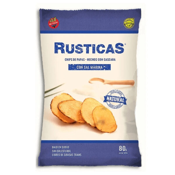 Chips rusticas de papas c/sal x80g