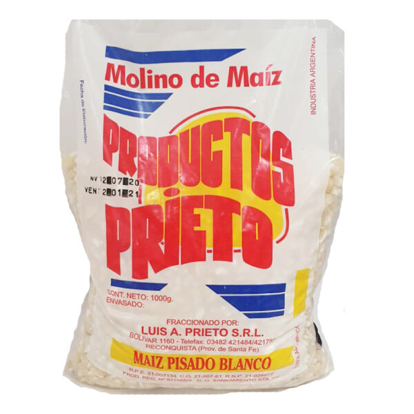 Prieto maiz pisado x1kg blanco
