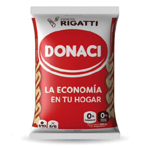 Donaci fideos x500g rigatti