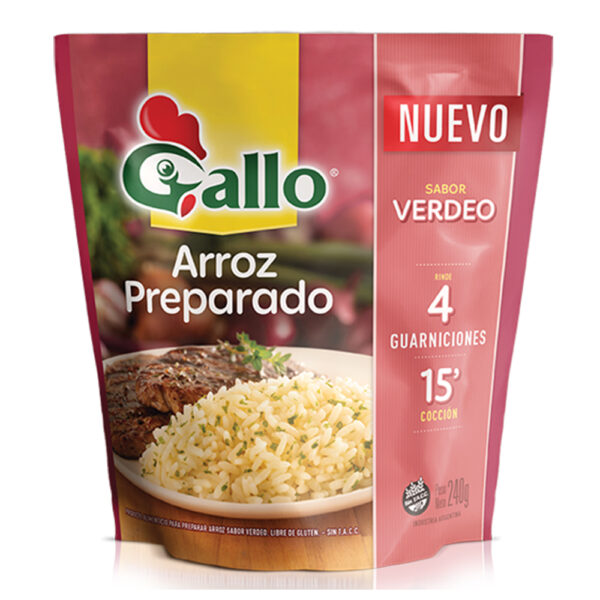 Gallo oro arroz prep 240g verdeo