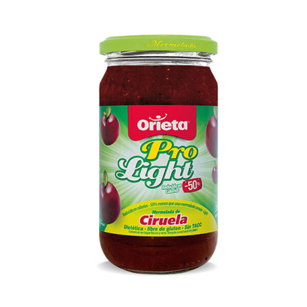 Orieta mermelada prolight x350g ciruela
