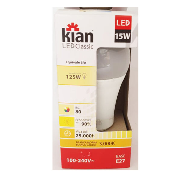 Kian led a60 125w luz calida