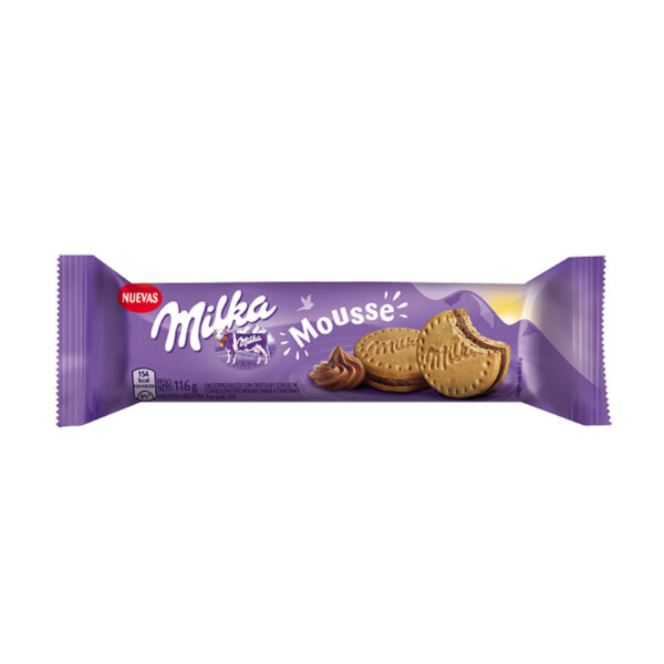 Milka galletitas mousse vainilla x116g