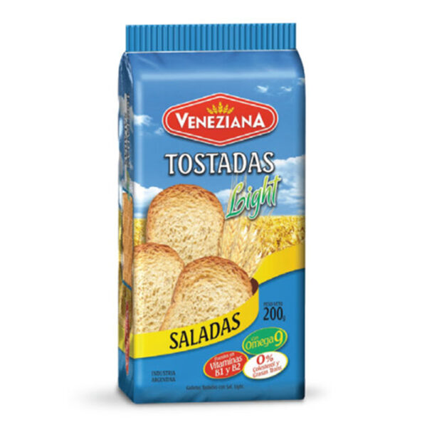 Veneziana tostadas x200g light c/sal