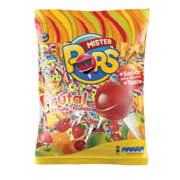 Mister pops chupetin frutal x50u