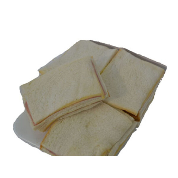 Sandwich miga jamon-queso con manteca