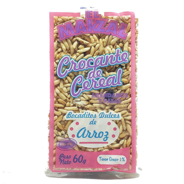 El makzal crocante de arroz frutal 75g