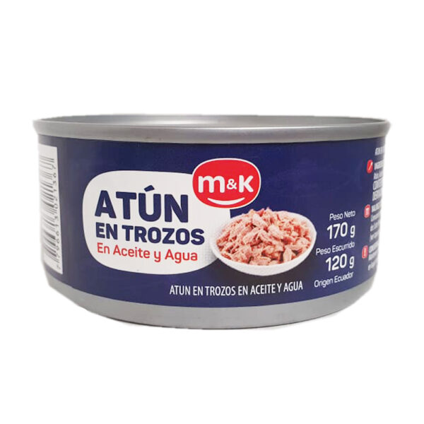 M&k atun 170g trozos aceite y agua
