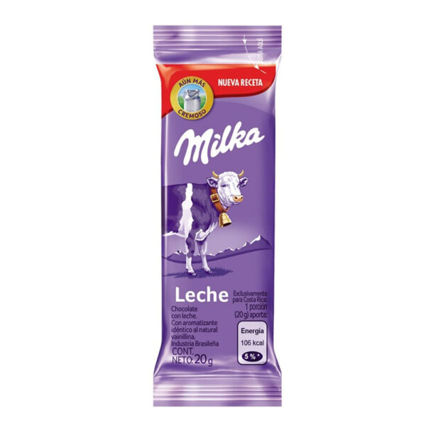 Milka chocolate leche 20g