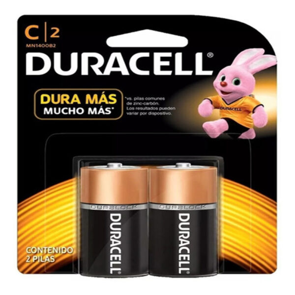 Duracell pilas c mediana x2u