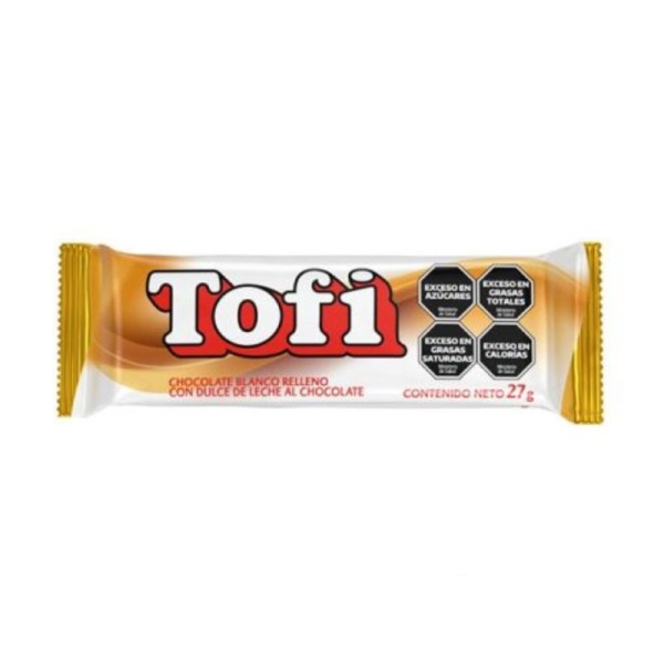 Tofi chocolate relleno blanco x27g