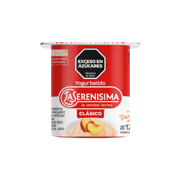 L s yogur clasico batido ent 120g durazno