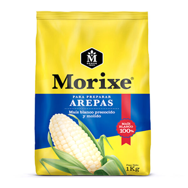 Morixe harina maiz blanco p/arepas 1kg
